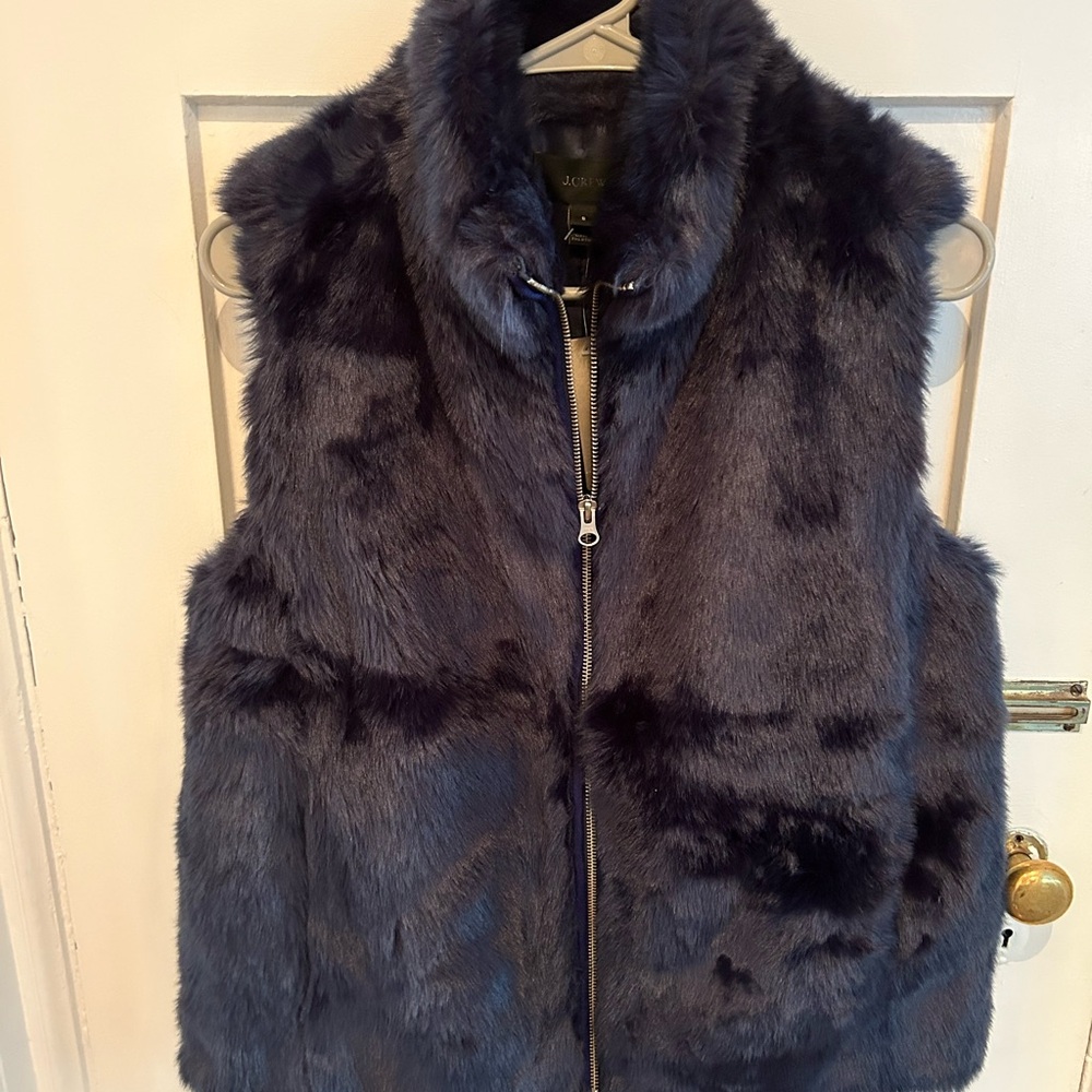J. Crew faux fur vest